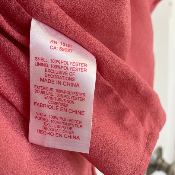 Red Carter Ruffle Mini Dress, Dusty Rose - Picture 7 of 8